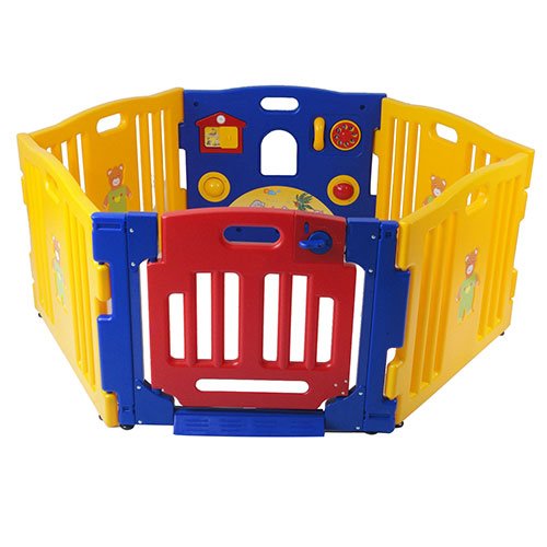6 Panel Plastic Baby Playpen for Babies and Toddlers