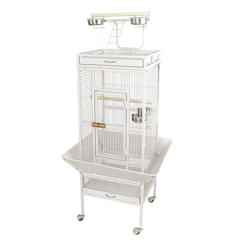Metal Wire Parrot Decorative Cages w/ Removable Tray