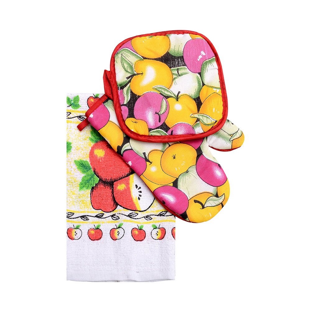 3pcs Kitchen Baking Gift Set Potholder, Oven Glove Kitchen Series mh