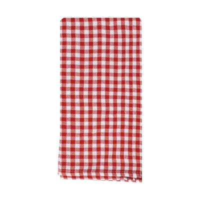 red and white dish towel