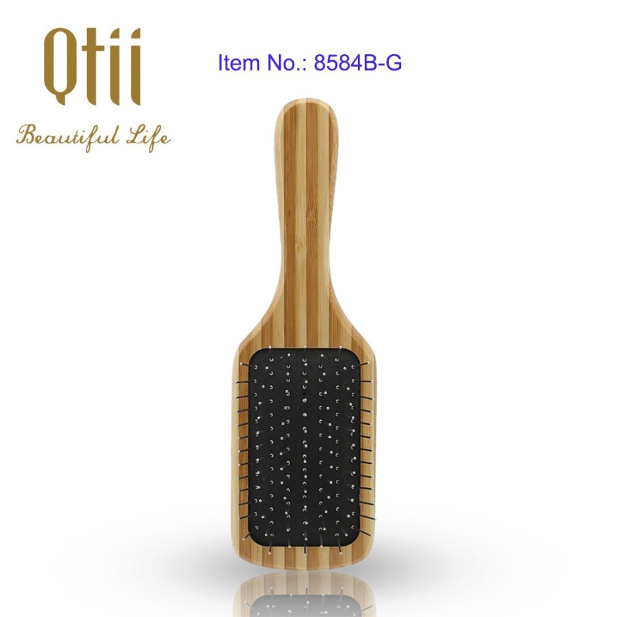 Bamboo Paddle Hair Brush with Wire Pin 1- item