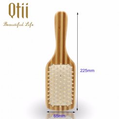 Natural Bamboo Hair Brush with Wooden Pin 8584B-M-size