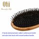 Oval Bamboo Hair Brush with Bristle and Thin Nylon Pin HBS-2101-3