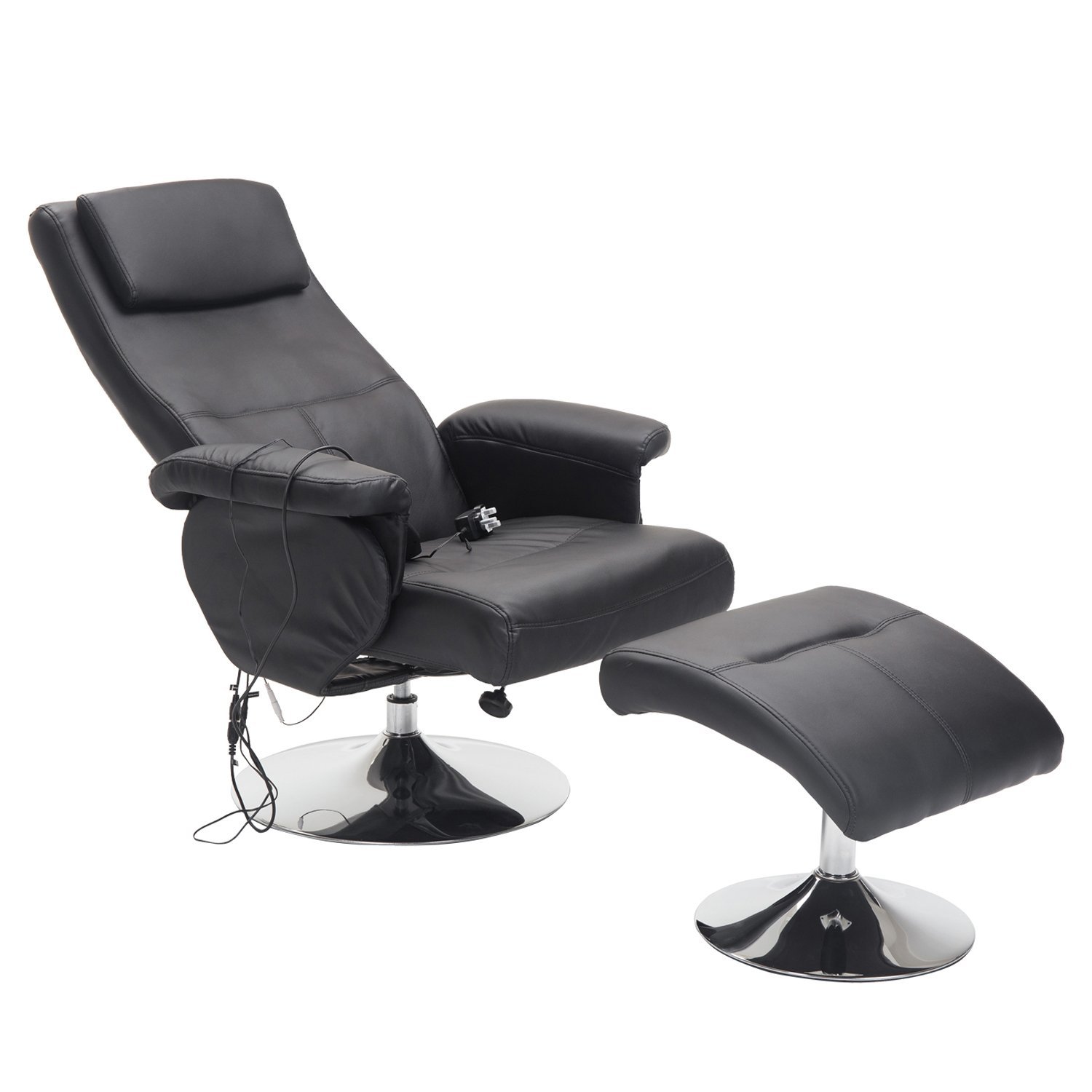Electric Heated Massage Sofa Chair with Footrest