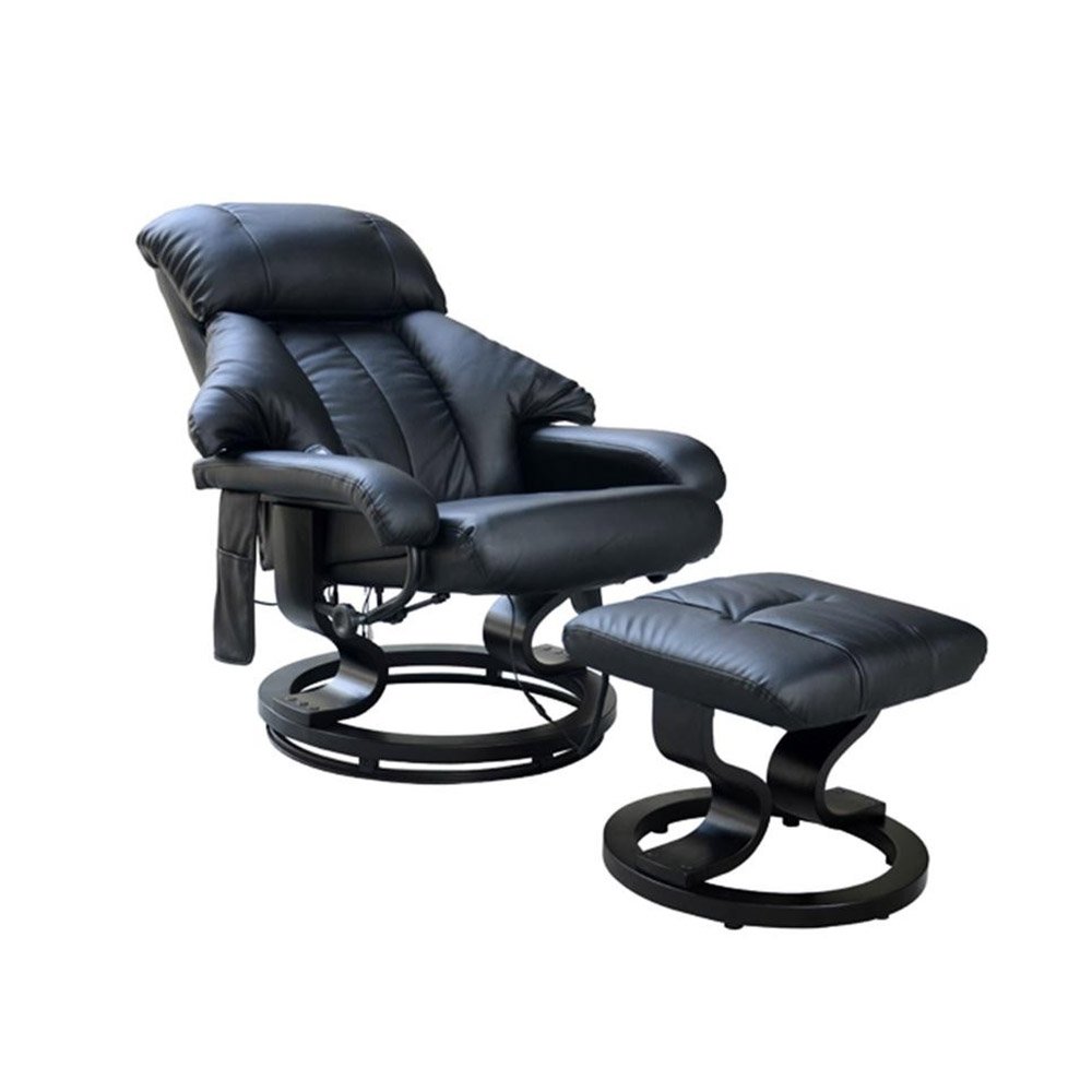 Electric Heated Mage Sofa Chair With Footrest In Faux Leather Electric Heated Mage Sofa Chair With
