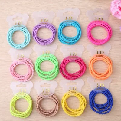 Hair Band Multicolor Elastic Hair Tie, Ponytail Holder, Hair Bobbles, Durable Daily Essential Use for Girl and Women Girth 12cm Thickness 2mm