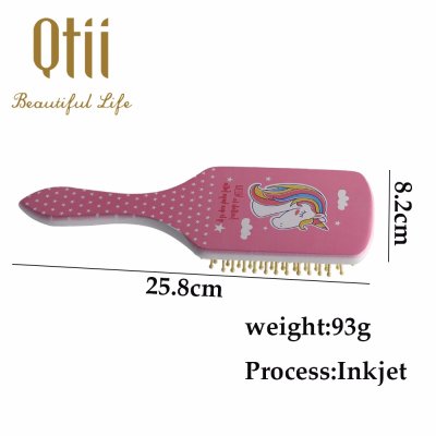 Unicorn Pattern Plastic Hair Detangling Brush with Air Cushion 8586P-2