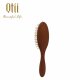 Oval Shape Plastic Hair Brush with Wooden Like Paint 3