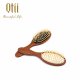 Oval Shape Plastic Hair Brush with Wooden Like Paint 4