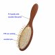 Oval Shape Plastic Hair Brush with Wooden Like Paint 8583 -6