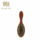 Oval Shape Plastic Hair Brush with Wooden Like Paint 1