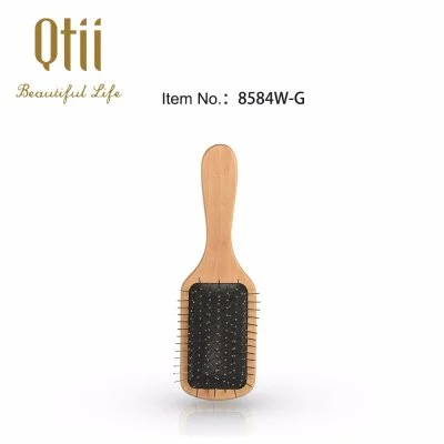 Paddle Detangling Wooden Hair Brush with Wire Pin and Air Cushion in Size 6.5x22.5cm