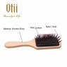 Paddle Wooden Hair Brush with Nylon Pin  3-material