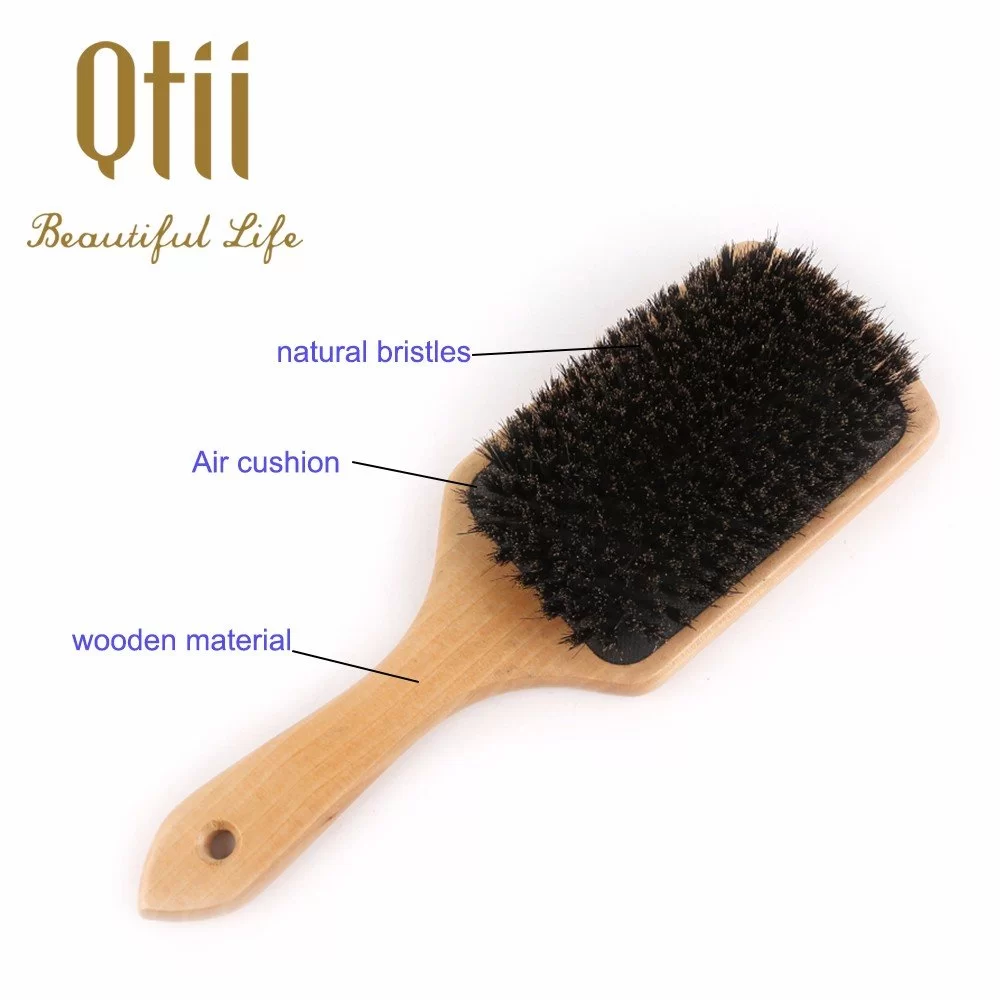 Wooden Hair brush with 100% natural boar bristle, Air cushion brush with  massage, hot sale brushes,healthy brush