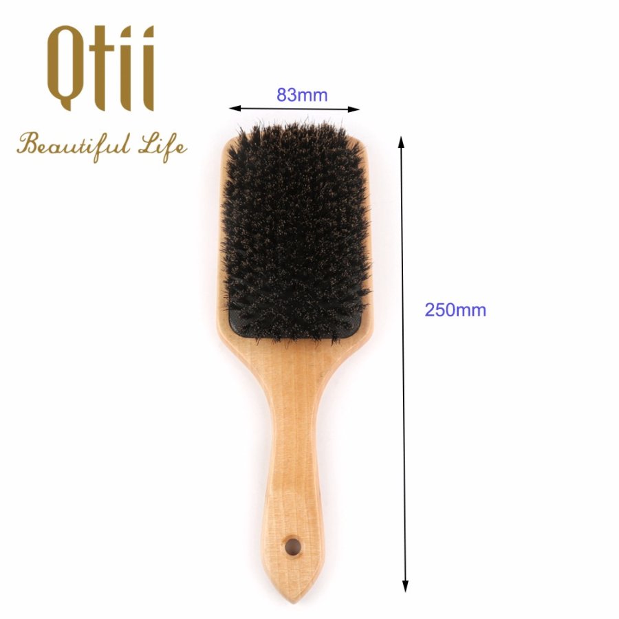 Wooden Hair Brush with Boar Bristle 8586M-Z-2