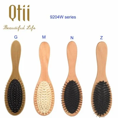 Oval  Small Shape Wooden Hair Brush  with Wire Pin, Wooden Pin, Nylon Pin or Boar Bristle with Nylon Pin in Size 22.5x6cm