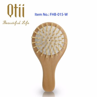 Round Kids Mini Wooden Hair Brush FHB-015-W-1