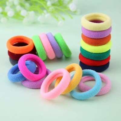 Hair Band Baby Girl Use Hair Bobbles Multicolor Soft Elastic Kids Hair Ties Width 1cm