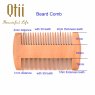 Natural Pear Wood Beard Comb MB-004-2