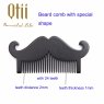 Natural Beard Shape Pear Wood Beard Comb MB-024-2