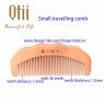 Natural Peach Wood Hair Comb with Raised Grain MB-008-2