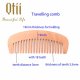Mustache Natural Peach Wood Comb with Wide Teeth  MB-010-2