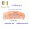 Mustache Natural Peach Wood Comb with Wide Teeth  MB-010-2