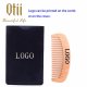 Mustache Natural Peach Wood Comb with Wide Teeth  MB-010-3