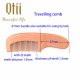 Natural Peach Wood Hair Comb with Short Curved Handle MB-014-2