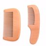 Natural Peach Wood Hair Comb with Short Curved Handle MB-014 group