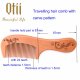 Natural Peach Wood Hair Comb with Handle MB-021-2