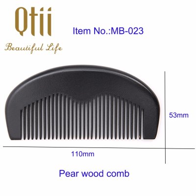  Natural Black Color Pear Wood Hair Comb MB-023-1