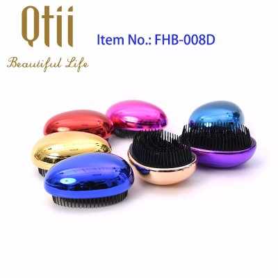 Egg Shape Soft Styling Hair Brush with Printing or Plating FHB-008D-1