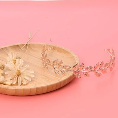Hair Band Tiara Leaf Gold Alice Hair Crown Wedding Party Fashion Daily Girl And Women Use Width 12.5cm