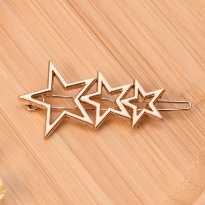 Hair Clip Star Metal Gold Silver Color Design Daily Fashion Beauty Use Hair Clip For Girl And Women Length 5.6cm
