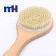 Natural Boar Bristles Wood Long Handle Bath Brush, Body Brush for Wet or Dry Brushing-3