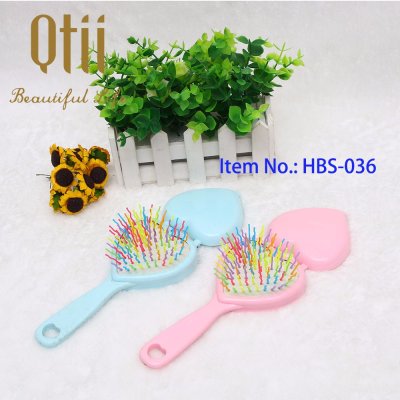 2 in 1 Heart Shaped Paddle Brush with Mirror HBS-036-1