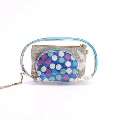 3 Pc Makeup Bag Set for Purse Cosmetic Bags Set Zippered Pouch Set Toiletry Pouch Bag