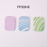 FP309-B High Density Stripes Zebra Cosmetic Sponge Powder Puff SBR with Grinding Edge