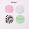 FP309-C High Density Stripes Zebra Cosmetic Sponge Powder Puff SBR with Grinding Edge 