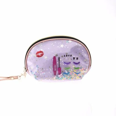 Makeup Bag Half Moon shape with star Design Travel Cosmetic Organizer Bag