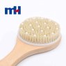 Natural Boar Bristles Wood Long Handle Bath Brush with Massage Nodes, Body Brush-2