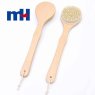 Natural Boar Bristles Wood Long Handle Bath Brush with Massage Nodes, Body Brush-1-1