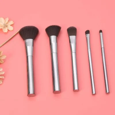 Professional 5PC Premium Synthetic Makeup Powder Blush Foundation Eyeshadow Lip Brush Set