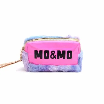 Colorful Rabbit Plush Cosmetic Bag Women Makeup Bag Travelling Storage Bag