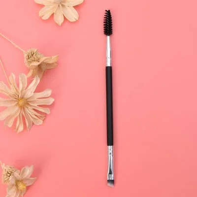 Two Sides Premium Angled Eyebrow Brush And Mascara Make Cosmetic Brush