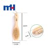 Double Side Natural Boar Bristles Wood Short Handle Brush for Bath, Wet or Dry Brushing, Body Brush for Exfoliation, Cellulite Treatment, 225.5cm-7