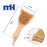 Natural Boar Bristles Wood Short Handle Brush for Bath, or Dry Brushing, Body Brush for Exfoliation, Cellulite Treatment, 2110cm-6