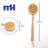 Natural Boar Bristles Wood Long Handle Bath Brush with Massage Nodes, Body Brush for Wet or Dry Brushing, 4010.5cm-7-