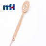 Natural Boar Bristles Wood Long Handle Double Side Bath Brush-1